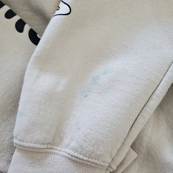 Sanrio Gudetama Unisex Hoodie Sweatshirt Sz Small The Lazy Egg Bacon Beige Tan‎ - Picture 10 of 10